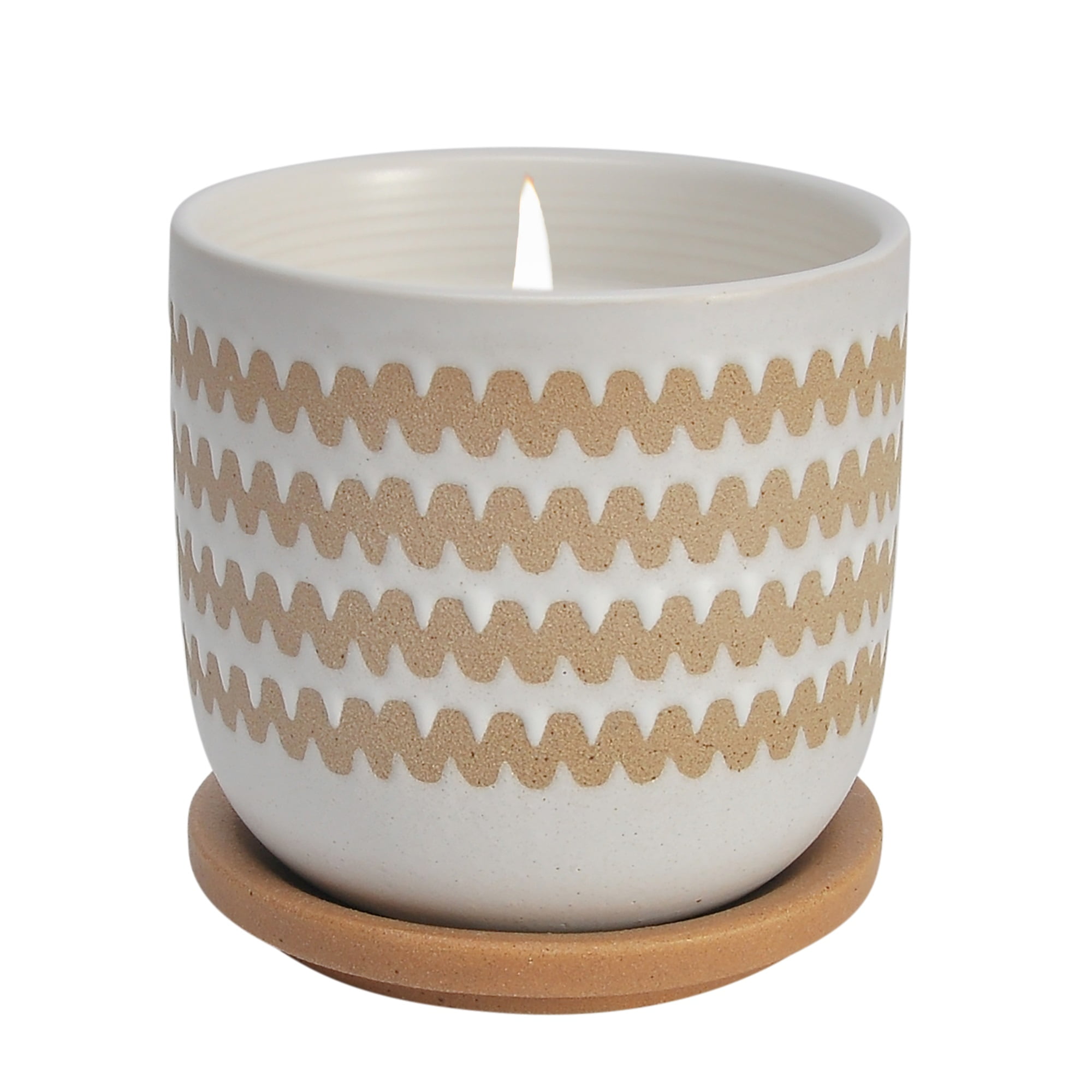 CITRONELLA CANDLE / PLANTER 4.5", BEIGE