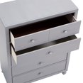 thumbnail image 6 of Pemberly Row 36" 5 Dovetail Drawers Modern Wood Chest in Gray, 6 of 13