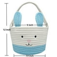 thumbnail image 2 of Woven Baskets for Storage, Furenl Easter Basket with Handles Round Rustic Cotton Handles Perfect for Easter Egg Hunts, Picnics and Storage, 1*Rabbit Cotton Rope Storage Basket, 2 of 6