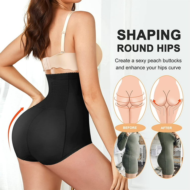 Gotoly Women Butt Lifter Shapewear Hi-Waist Tummy Control Panties Slimmer Body  Shaper(Black Small) 