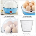 thumbnail image 4 of Coollooc Rapid Egg Cooker, 7 Egg Capacity Electric Egg Boiler with Auto Shut Off Egg Maker for Soft Medium Hard Boiled Eggs, Poached Eggs, Scrambled Eggs, Omelets, with Water Measuring Cup(Blue), 4 of 9
