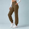 thumbnail image 2 of Gfyviroh Women's Jogger Pants Stylish V-Yoke Waist Comfy Active Pants Stretchy Casual Yoga Workout Pants with Pockets, 2 of 7