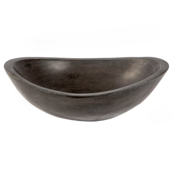 Stone Canoe Sink - Honed Black Limestone
