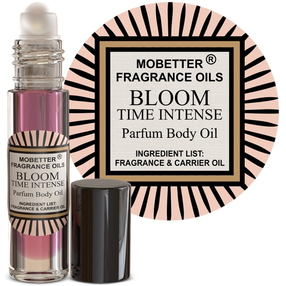 MOBETTER FRAGRANCE OILS Bloom Time Intense Women perfume Body Oil, Long Lasting, Travel Size, Top notes are Pear, Ginger and Mandarin Orange Inspired by Bloom Intense