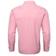 thumbnail image 5 of Solid Colors Mens Dress Shirt Matching Tie Set Formal Business Wedding Shirts Long Sleeve Button Down Casual Blush Pink 6PCS, 5 of 6