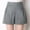 Gray, variant on Generic Womens Summer Shorts Dressy Casual Elastic High Waisted Dressy Business Short Pleated Straight Leg Shorts with Pockets