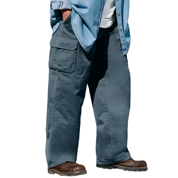 Boulder Creek By Kingsize Men's Big & Tall Renegade Side-Elastic Waist Cargo Pants