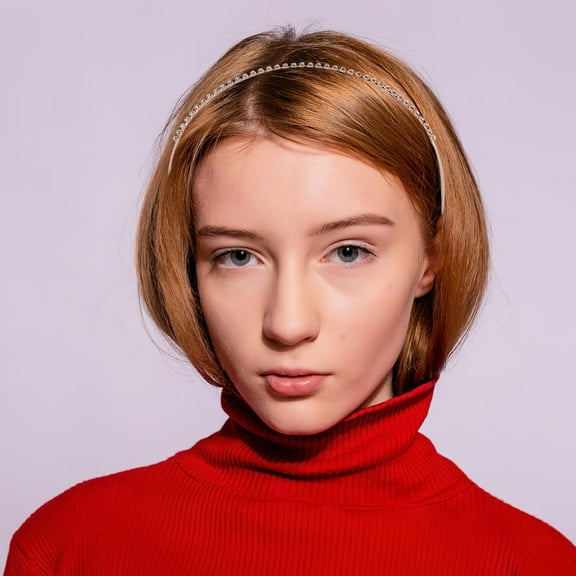 LOLIPPYY 2-Pack Elegant Rhinestone Hairbands for Women, Stylish Hair Accessories Perfect for Special Occasions