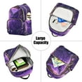 thumbnail image 5 of Quilted Backpack Fashion Backpack 10.23*5.11*12.59 Inch Women's Fashion Backpack Picnic Shopping Travel Out Sports backpack Cute Purple Owl, 5 of 7