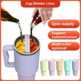 thumbnail image 4 of Tumbler 40oz Inner Cup Section Tray - 2-in-1 Silicone Liner, Dual-sided Drink Divider, 4 of 8