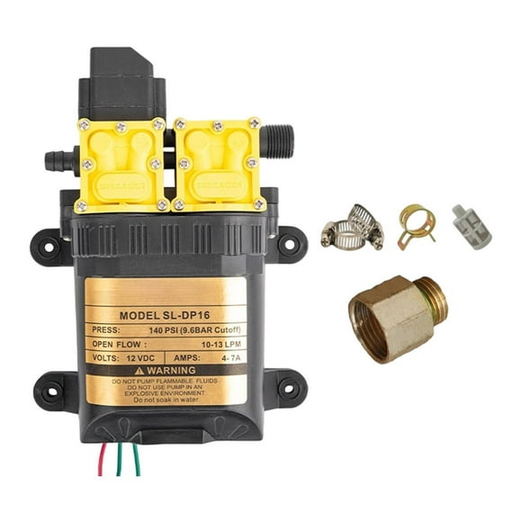 GROWTH TANK Agricultural Electric Water Pump 12V 130 PSI for Car Washing Cleaning Garden