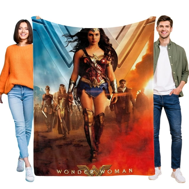 Mujer Maravilla anti-pilling, suave, ligera, esponjosa y acogedora de lujo para hogar y cocina – Perfecta para niños y adultos,180X120cm