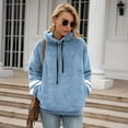thumbnail image 2 of XINXIAOO Hoodies for Women Long Sleeve Hoodie Lightweight Pullover for Women Baggy Hoodies Blue Hoodie Y2k Fall Clothing Daily Wear, 2 of 7