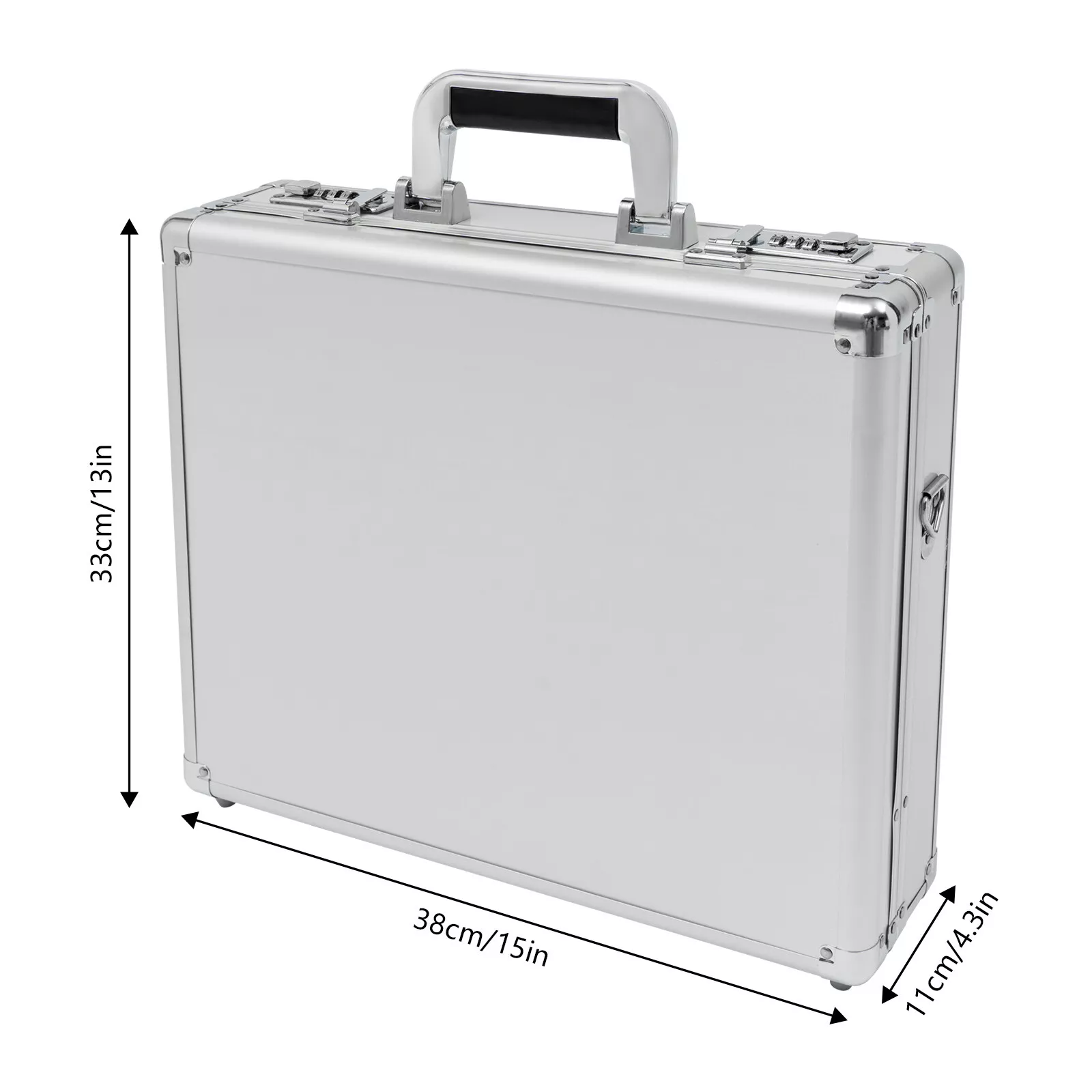 TFCFL Aluminum Hard Case Portable Big Capacity Briefcase Storage Box With Combination Lock