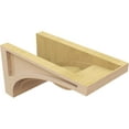 thumbnail image 5 of 6"W x 12"D x 6"H Wide Viola Rough Cedar Woodgrain TimberThane Corbel, Primed Tan, 5 of 6