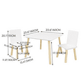thumbnail image 6 of Smilgend Kids Wooden Table and Chairs Set, 3 Piece Toddler Activity Play Table Set with 2 Chairs, Easy Assembly, Sturdy and Durable for Arts & Crafts, Snacks, Games, White, 6 of 8