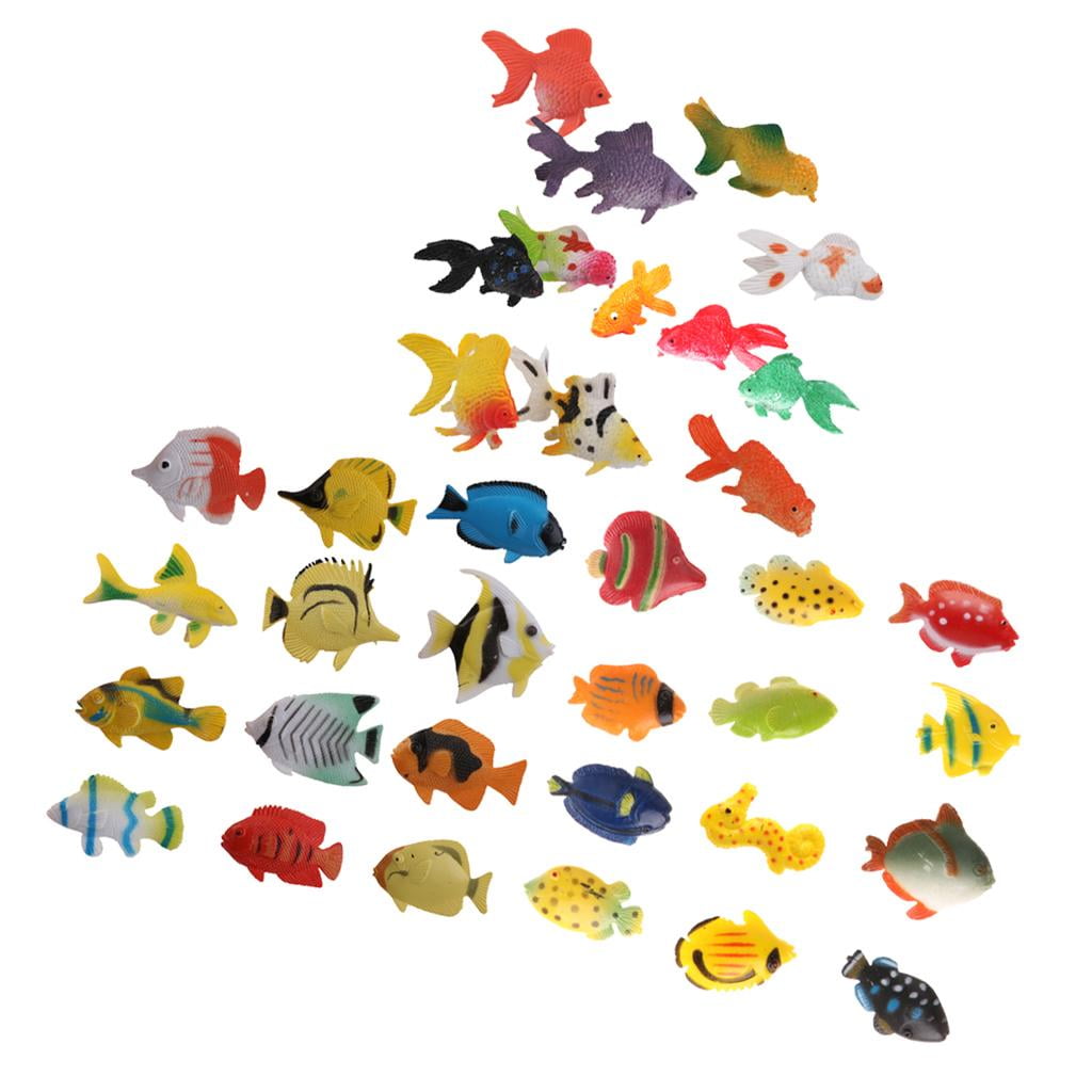 36pcs Plastic Marine Animals Toy Assorted Sea Fish Model Figures Kids Toys 