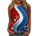 thumbnail image 2 of American Flag Tanks American Flag Tank Tops for Women Womens Red White Blue Tank 4th of July Women Top Women's Casual Independence Day Sleeveless Round Neck Tops, 2 of 5