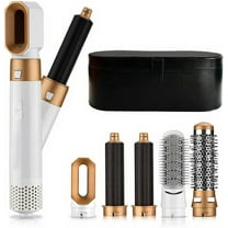 5-in-1 Hair Styler with 10s Rapid Heating - Interchangeable Straightener, Auto-Curling Wand & Brush Heads with Smart Temperature Control, Includes Travel Kit