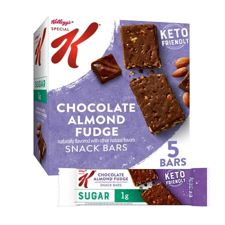 Kellogg s Special K Snack Bars Keto Friendly 7g Protein Chocolate Almond Fudge 5 Ct 6.17 Oz Box