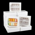 thumbnail image 7 of 24 Pcs Macaron Drawer Boxes 6.1x4.92x1.97inch Packaging Boxes with Clear Window Kraft Paper Drawer Box Pastry Packaging Box for Desserts Biscuits Candies Small Breads White for DIY, 7 of 7