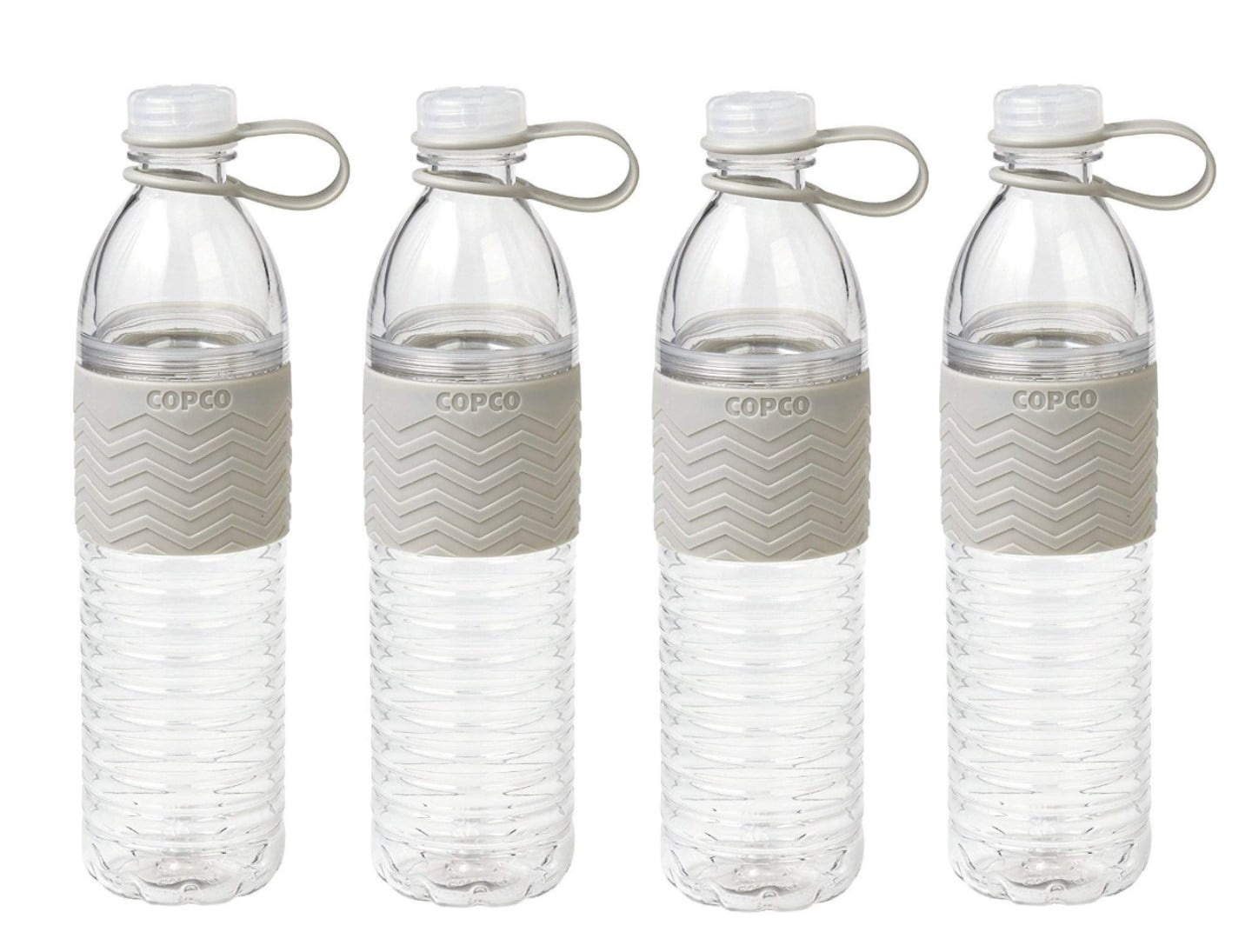 Reusable Water Bottle That Looks Like Disposable 4 Pack Copco Hydra Sports Water Bottle With Non Slip Sleeve - Spill
