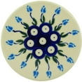 thumbnail image 2 of Polmedia Floral Peacock Polish Pottery Coaster, 2 of 6