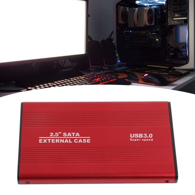 Boîtier de Disque Dur, Boîtier HDD de Transmission USB 3.0 5Gbps Interchangeable à Chaud en Alliage d'Aluminium 2,5 Po 4 To Boîtier HDD Externe avec Indication LED