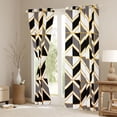 thumbnail image 3 of Homewish Geometric Stripes Black Out Curtains for Female Men Women,Retro Minimalist Curtains Pack of 2 (42x63 Each),Vintage Aesthetic Bedroom Curtains,Microfiber Bedroom Decor, 3 of 6