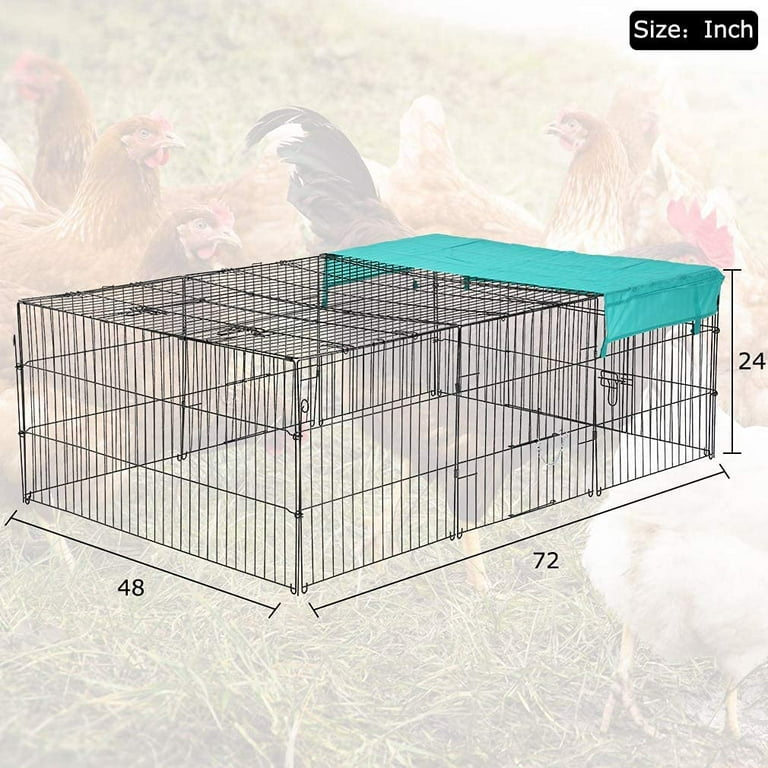 The Hen Pen Modular Chicken Run w/ Cover, 8' x 4', Rat-Proof - My