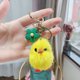 thumbnail image 2 of Plush Chick Keyring Pendents Doll Key Holder Adorno colgante para bolsa Llave de coche (Little Yellow Chicken + Green Flower), 2 of 5