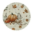 thumbnail image 4 of Fall Pumpkin Round Fitted Table Cover for Dining Tables,Elastic Edged Tablecloth Farm Fall Leaves Plant Oil Proof Tables Cover Cloths for Dinner Party, 4 of 8