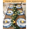 thumbnail image 4 of 13 Inch Round Placemats Set of 6, Blue Mountain Non Slip Heat Insulation PP Table Mats, Misty Forest Nature Woodland Pine Tree Landscape Washable Place Mats for Kitchen Dining Party Table Decor, 4 of 7