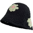 thumbnail image 3 of CoCopeaunts Women Bucket Hat Knitted Thick Fisherman Hat Winter Fashion Cute Outdoor Warm Handmade Hook Flower Ladies Bucket Cap, 3 of 8