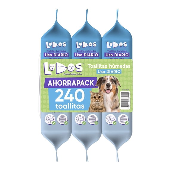 Toallitas Húmedas Ludos Ahorrapack Uso Diario 3x80