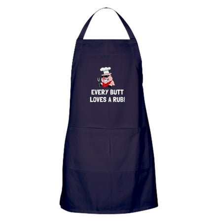 Spaniel Bbq Apron - CafePress - BBQ Butt Loves Rub - Kitchen Apron with Pockets, Grilling Apron, Baking Apron
