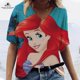 thumbnail image 1 of Camiseta de manga corta estilo Harajuku de Disney para mujer, ropa Sexy con estampado de la sirena Ariel para fiesta, Y2K, 2023, 1 of 5