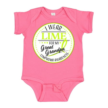

Inktastic I Wear Lime for My Great Grandpa- Lymphoma Awareness Gift Baby Boy or Baby Girl Bodysuit