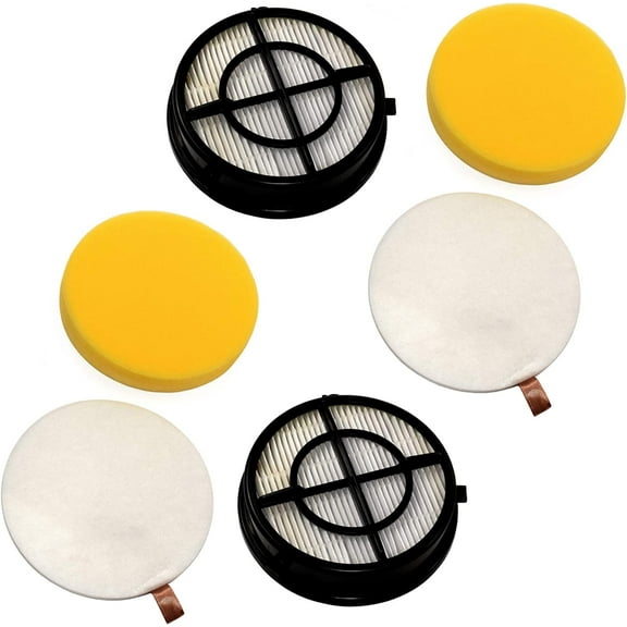 HQRP 2-pack Filter Set for Bissell 16871 / 1608860 / 1608861 Replacement fits Pet Hair Eraser Upright Vacuum Cleaners 1650 series