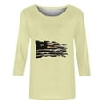 thumbnail image 5 of Dazajoo 4th of July 3/4 Length Sleeve Womens Tops American Flag Star Stripe Shirts USA Flag Patriotic T Shirt Summer Casual Independence Day Tee Tops for Women 2024 Flash Deals Today,Khaki,L, 5 of 6