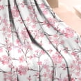 thumbnail image 2 of Pioneer Flower Floral Print Pattern Blanket,Comfortable Soft Flannel Throw Blanket,All Season,Warm Lightweight Blankets for Sofa Bed Couch Living Room Chair,50"x60", 2 of 4