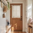thumbnail image 4 of Cortinas de ventana de lino bordado con estampado floral Jinchan, 4 of 9