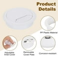 thumbnail image 3 of 5 Pack 60mm (2.36 Inch) Desk Grommet, Plastic Cable Hole Cover, Wire Cord Cable Organizer, White, 3 of 6
