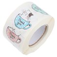 thumbnail image 2 of Lovely Cat Thank You Label Stickers Round Thanks Stickers Adhesive Label Sticker, 2 of 7