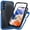 Darkblue, variant on Galaxy S25 Case with Built in Screen Protector,Full-Body Shockproof Rubber Hybrid Protection Crystal Clear PC Back Protective Phone Case Cover for Samsung Galaxy S25,Red