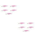 thumbnail image 3 of Advancent Paquete de 5 cebos de pesca Crankbait agua salada agua dulce portátil al aire libre río lago corriente barco roca señuelos aparejos rosa verde 2Conjunto, 3 of 6