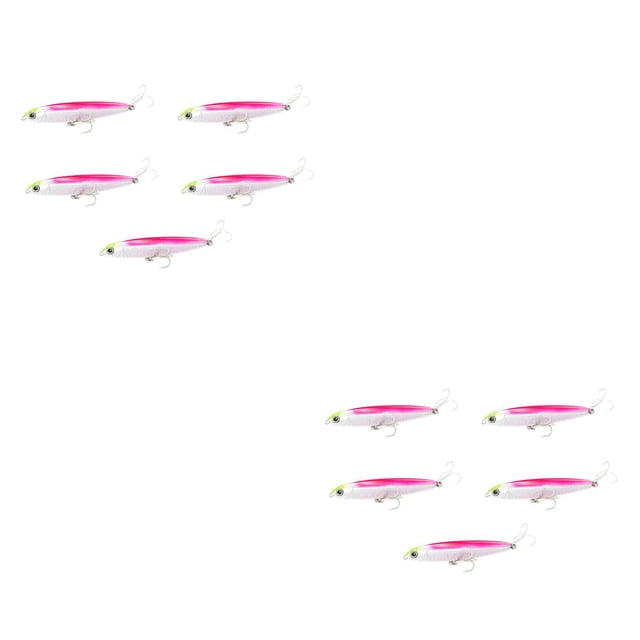 Sonducket 5 piezas cebo de pesca Crankbait agua salada agua dulce Swimbait al aire libre mar corriente barco señuelos abordar accesorios rosa verde 2piezas