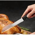 thumbnail image 3 of 8.66in Stainless Steel Dinner Knife for Kitchen Portable Metal Steak Knife 12 Pack Serrated Blade Steak Knives for Dinner Restaurant Home, 3 of 5