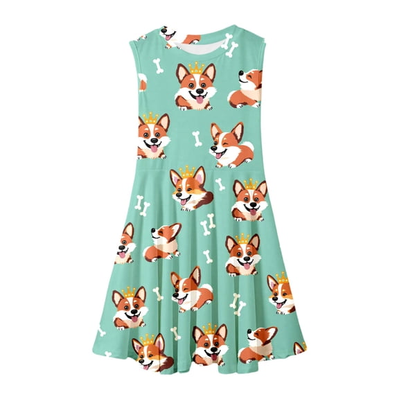 Toddler Girl Dress Floral Print Girls Dress With Ruffle Sleeves Soft For Cute Dresses 4-5 Years