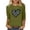 Army Green 1, variant on Saint Patricks Day for Women Shamrock 3/4 Sleeve Shirt Funny Irish Graphic Tee Spring Party Tops